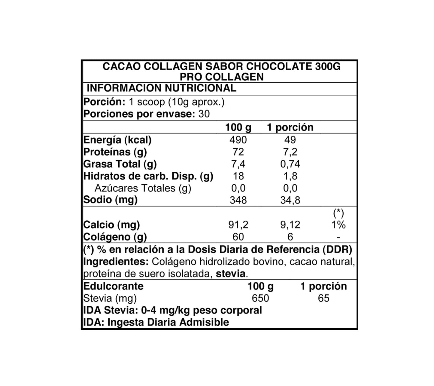 Cacao Collagen - 300 Gr.